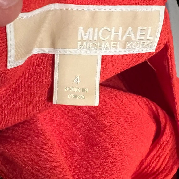 Michael Kors Sleeveless Layered Top - Size 4 (Orange-Red) - Picture 5 of 6